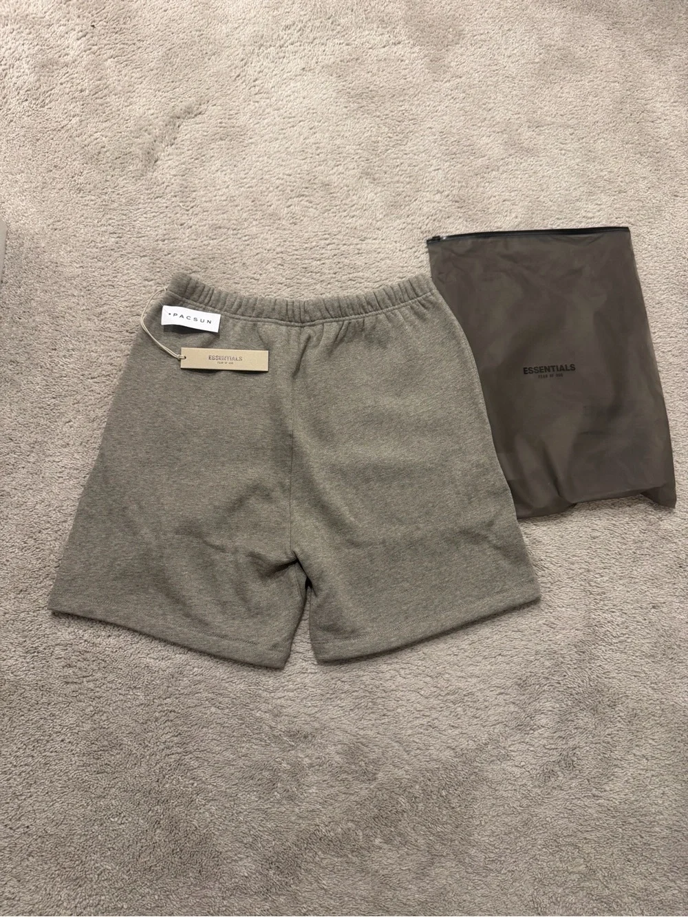 Essentials Fear Of God Dark Oat Shorts